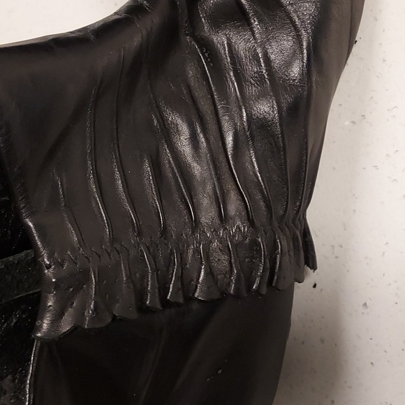 Black leather booties 9 - Picture 3 of 6